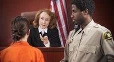 Judge and Bailiff in a courtroom